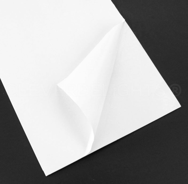 CleverDelights White 8" x 12" Foam Sheets - 10 Pack - Large Self Adhesive Craft Sheets - 8x12 Inch - Image 3